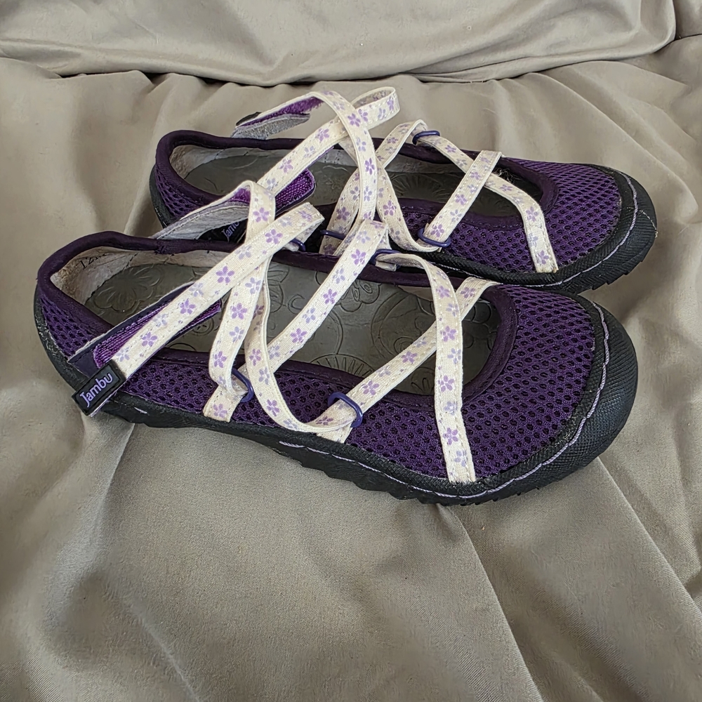 Jambu Girl's Purple and White Athletic Shoes